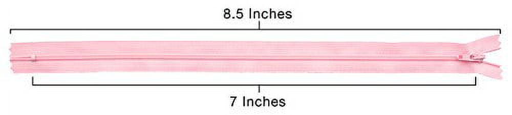 YKK #3 Coil Zipper, 7 inch Length, Pink 513 (100 Pack)