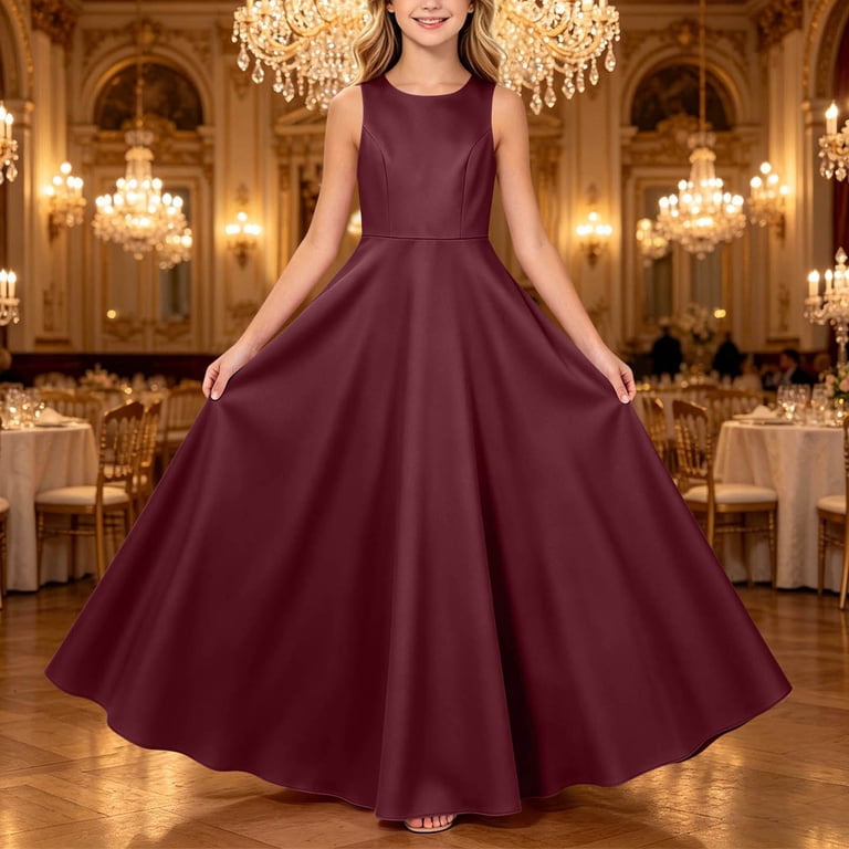 formal recital dresses Iyufng Girls Formal Long Dresses Elegant Spaghetti Straps Princess Dress Chiffon Piano Recital Dress, Girl's, Size: 12-13 Years, Black