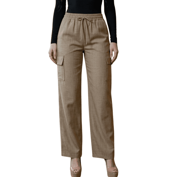 PANTALONES RELAJADOS PARA MUJER DE DISEÑO UNICO WIDE LEGS DE CINTURA ALTA