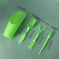 thumbnail image 3 of 4 Pcs Mini Garden Tool Set for Indoor Plant Care, Plastic Soil Spoon and Transplanting Kit, Potting Shovel with Bucket Scoop, Bonsai Gardening Hand Tools for Seedlings, 3 of 8