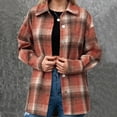 thumbnail image 2 of 2024 Autumn and Winter Fashion Plaid Jackets for Womens Plus Size New Style Plaid Shirt Loose Long Sleeve Casual Zipper Jacket Coat, 2 of 4
