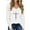 White, variant on Women's Long Sleeve V-neck Cross Print Loose Casual T-shirt Top