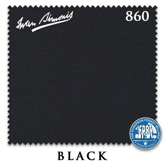 7' Simonis 860 Pool Billiard Table Cloth - Black - AUTHORIZED DEALER
