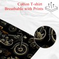 thumbnail image 2 of Motorcycle 100% Cotton White T-Shirt Men's Classic Summer Casual Short Sleeve Tee Top Stretchy Breathable Lightweight Regular Fit Plain Solid Color Round Neck Basic Shirt, 2 of 5