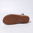 thumbnail image 3 of SACFOF Women's Beach Criss Cross Low Wedge Shoes Summer Dressy Platform Flats Buckle Ankle Strap Open Toe Wedges Walking Comfy Casual Buckle Sandals, 3 of 6