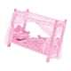 thumbnail image 4 of Cama de plástico en miniatura, muebles de guardería, juguetes para , rosa, 4 of 6