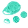 thumbnail image 3 of Unique Bargains 1 Pc Double Side Body Bath Brush Back Scrubber for Shower 4.53"x3.23"x1.26" Green, 3 of 6