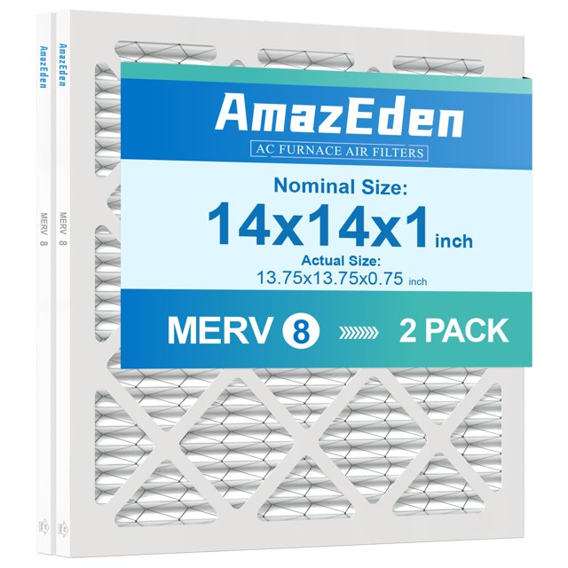 Filtro de aire AmazeDen 35 x 35 x 2 cm MERV 8, paquete de 2, plisado
