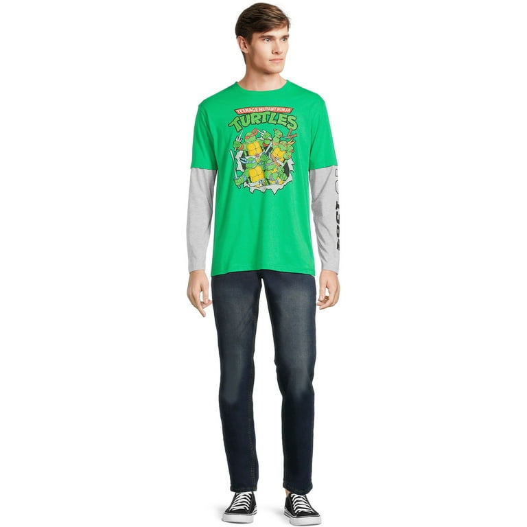 Teenage Mutant Ninja Turtles Men's & Big Men's Graphic Tee, Sizes S-3xl, Size: Medium, Gray