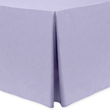 

Ultimate Textile (5 Pack) Shantung - Majestic 8 ft. Fitted Tablecloth - for 30 x 96-Inch Banquet and Folding Rectangular Tables - 42 H Lilac Light Purple