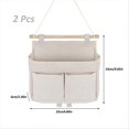 thumbnail image 3 of Pack of 2 Hanging Storage Bags, 3 Compartments with Sticky Hooks, 3 of 5