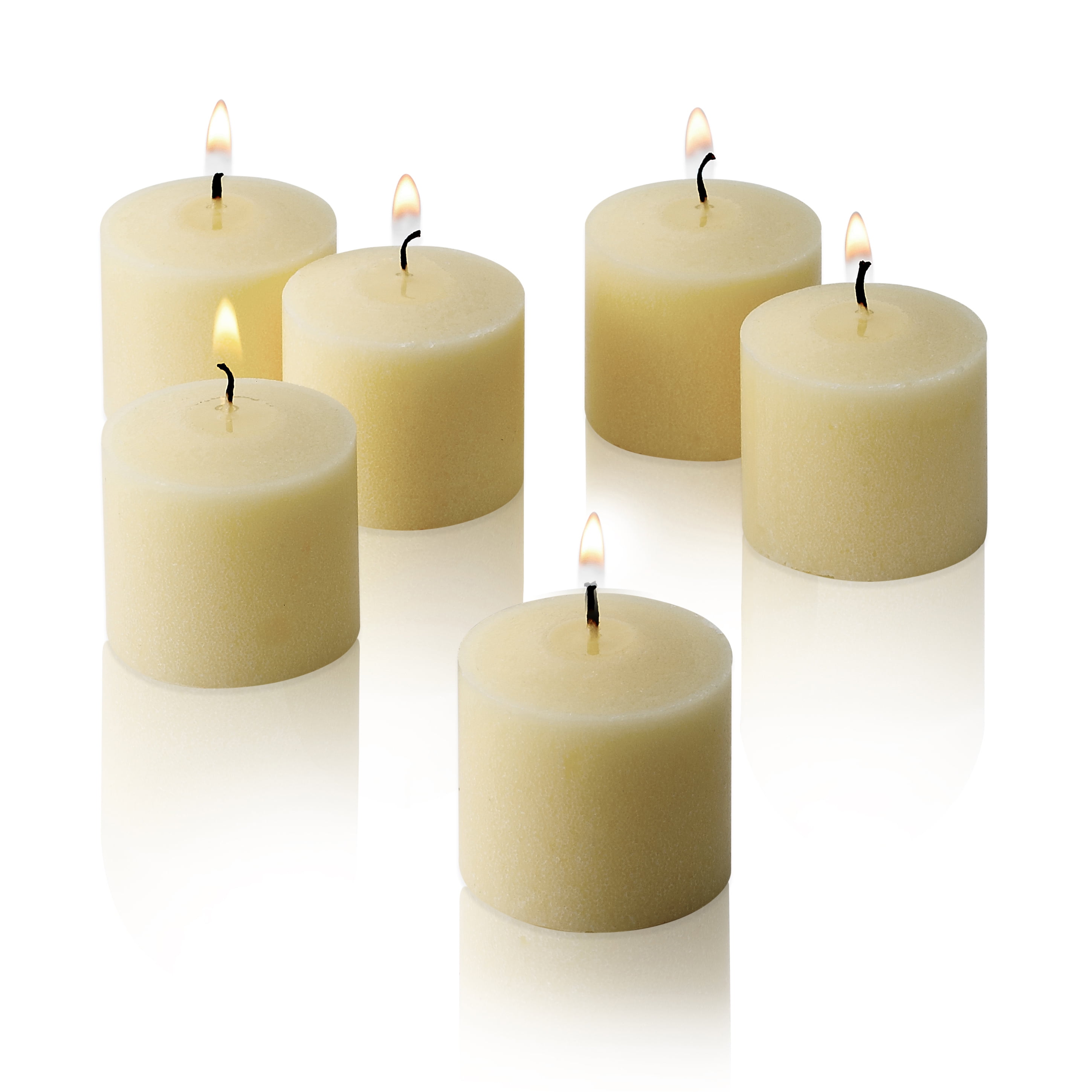 Ivory Unscented Votive Candles Set of 72 Burn 10 Hours