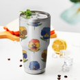 thumbnail image 4 of 30oz Pioneer Flower Floral Print Pattern Tumbler, Double Wall Vacuum Insulated Cup, BPA-Free Leak Proof Lid & Reusable Straws, Hot 12h, Cold 34h, 4 of 6