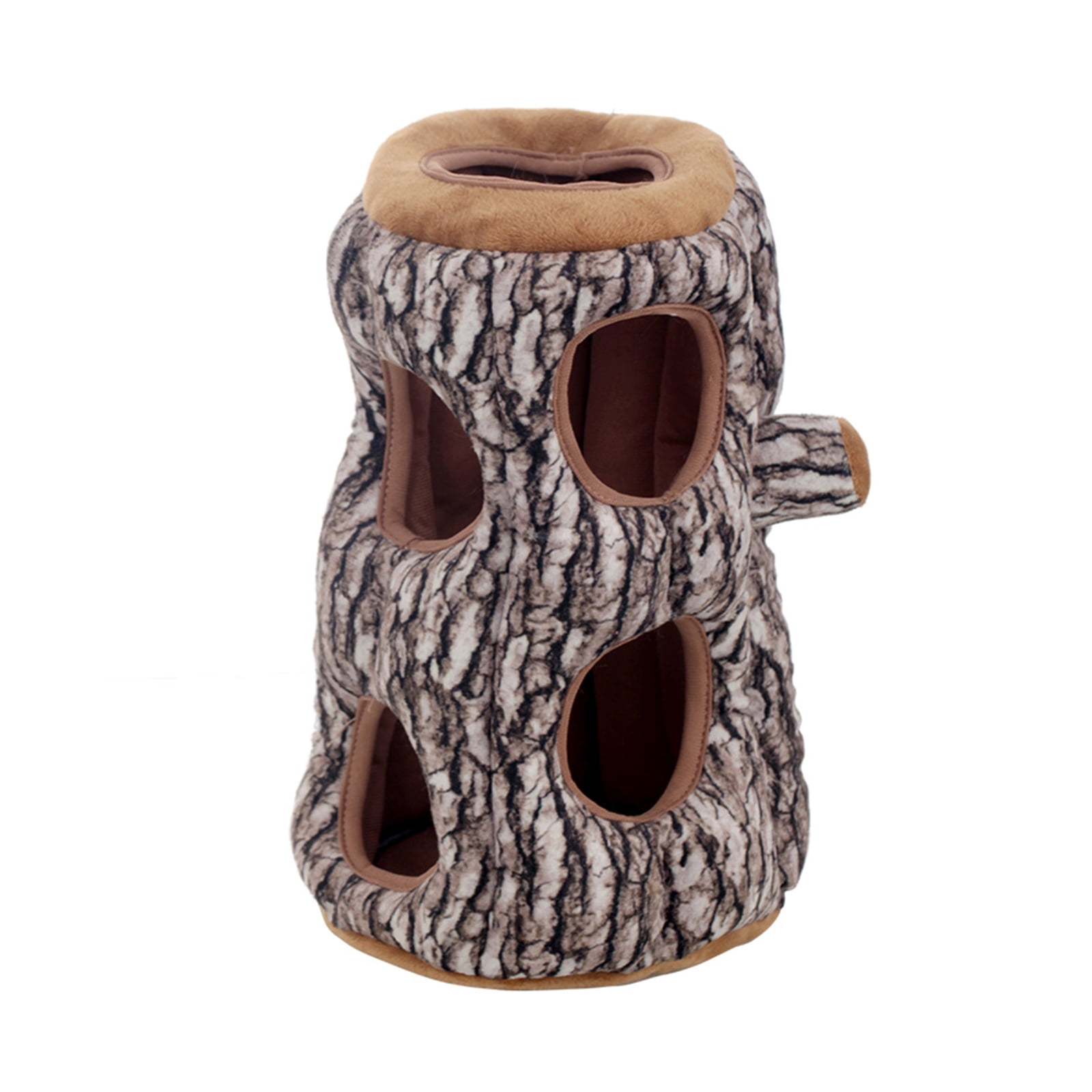 Laifug Puzzle Plush Small Dog Toys with 5-Piece Hide and Seek Squeak Squirrels, Brown