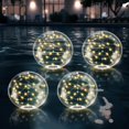 thumbnail image 1 of Luces flotantes para piscina afzdby, alimentadas por energía solar, 35 cm, color blanco cálido, 1 of 7