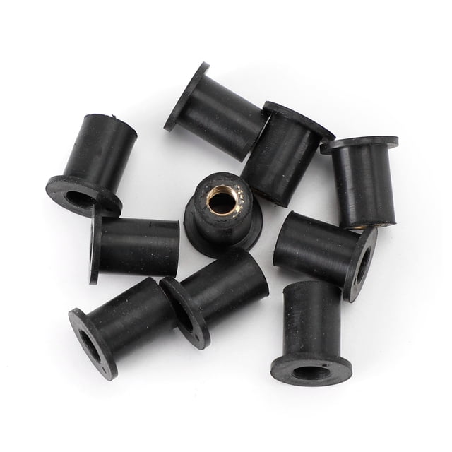 10 Quantity M5 Rubber Well Nut Windscreen & Fairing 5mm Wellnuts Fits For 10mm Hole