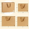 thumbnail image 2 of 16x6x12 Inch 6 count   Bags with Handles Matte Brown Paper Bags For Men's , Birthday Party Favors, Wedding, Shopping, Business, Father's Day, 2 of 6
