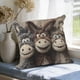 thumbnail image 4 of CaiYueKe Donkey Pattern Pillow Cover - Soft Plush Throw Cushion Case with Modern Geometric Print, Unique Animal Accent for Sofa Bed Living Room Bedroom Home Decor, 4 of 7