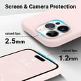 thumbnail image 4 of Designed for iPhone 15 Pro Max Case, Upgraded Silicone [Military Shockproof Protection] for iPhone 15 ProMax Case with Soft Anti-Scratch Microfiber Lining, 6.7 inch, Chalk Pink, 4 of 13