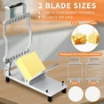 thumbnail image 3 of Commercial Cheese Slicer, Aluminum Alloy Block Cheese Cutter with 3/8" and 3/4" Stainless Steel Blades, Cheese Butter Cutting Board Slicer Cutting Blade Replaceable, Silver, 3 of 7