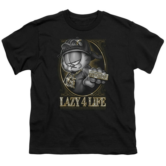 Garfield Lazy 4 Life S/S Youth 18/1 T-Shirt Black