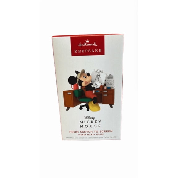Hallmark Keepsake 2025 Mickey From Sketch to Screen Christmas Ornament New w Box