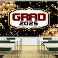 thumbnail image 4 of Grad Gifts! Boovnll Graduation Banner, 43x71" Large Gold Glitter Graduation Party Banner Congrats Grad Banner for Home, School, Congratulation Graduations Party Supplies, Graduation Decorations 2025, 4 of 6