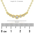 thumbnail image 2 of Mercie Sterling Silver Gold Vermeil Pendant Necklace Graduated Bezel Set Stone Design 18 Inch Everyday Wear, 2 of 9
