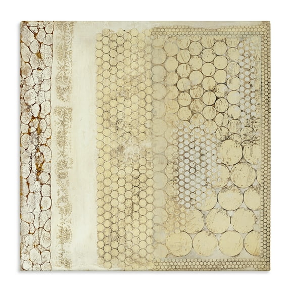 Stupell Industries Rustic Country Geometric Abstract Painting Gallery Wrapped Canvas Art Print Wall Art, 17 x 17