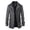 Grey, variant on Winter Men Wool Blends Coats Slim Fit Thick Woolen Peacoat Color: Black Size: XXL
