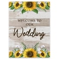 thumbnail image 1 of Darling Souvenir MADE WITH LOVE Sunflower BorderLargeWelcomeSign, Decorative PosterWelcomeTo Our Wedding Poster For Easel Wedding Collection- 18x12, 1 of 5