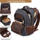 thumbnail image 2 of Mochila de lona para portátil de viaje para hombres y mujeres, mochila de trabajo de negocios, bolsa de computadora universitaria para computadora portátil de 15.6 pulgadas, bolsa de, 2 of 6