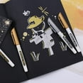 thumbnail image 2 of 6Pc Gold Silver Epoxy Resin Drawing Pen Gold Leafing Point Pen Marker Acrylic Paint Highlights Metallic Permanent Marker, 2 of 15