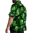 thumbnail image 3 of Saint Patrick's Day Men's Casual Button Down Short Sleeve Hawaiian Printed Summer Beach Shirts, 3 of 6