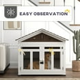 thumbnail image 5 of PawHut 40"L Dog House Outdoor Indoor, Wooden Dog Kennel for Small, Medium, Large Dogs, with Air Vents & Elevated Removable Floor, Magnetic Doors, 5 of 9