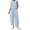 Plaid Light Blue White, variant on Womens 2 Piece Sets Summer Plaid Sleeveless Tops Wide Leg Pants Matching Lounge Set Beach Vacation Outfits