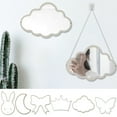 thumbnail image 1 of Hanging Cloud Shape Mirror Wall Decor Small Gold Round Mirror with Hanging Chain Mirror Decorative Mirror Wall Decor for Home Living Room Bathroom Bedroom, 1 of 7