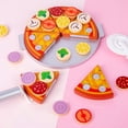 thumbnail image 4 of BUTOMKY Wooden Pizza Pretend Play Set for Kids, Slice and Serve Play Food, Pizza Counter & Storage Oven Kitchen Playset, Montessori Role Play Educational Toy Gift for Boys Girls Ages 3-6, 4 of 8