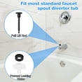 thumbnail image 5 of 3 Set Tub Spout Diverter Repair Kit, Bathtub Leaky Faucet Repair Replacement Parts Includes 3 x Valve Stems, 3 x Cup Seals and 3 x Gate (Black), 5 of 6
