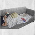 thumbnail image 5 of Wanderlust Soft Flannel Fleece Throw Blanket, USA Detailed Map Topographic Contours Country Names Roads Railways, Cozy Plush for Indoor and Outdoor Use, 60" x 80", Ivory Pale Blue White, by Ambesonne, 5 of 5