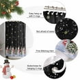 thumbnail image 6 of Black Christmas Snowman Shower Curtain, Winter Xmas Tree Snowflakes Waterproof Fabric Shower Curtains with 12 Hooks, Bathroom Curtain Set for Bathroom Accessories Decor, 72 x 84 Inches, 6 of 9