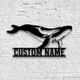 thumbnail image 2 of Craftnamesign Custom Mama Baby Whale Metal Wall Art LED Light, Custom Dolphin Lover Name Sign, 2 of 5