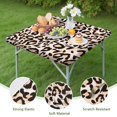 thumbnail image 4 of Beige and Black Of Leopard Print Square Fitted Tablecloth with Elastic Edge,Square Table Cover,Washable Elastic Table Cover for Home Kitchen Party Decor 34"x34", 4 of 6