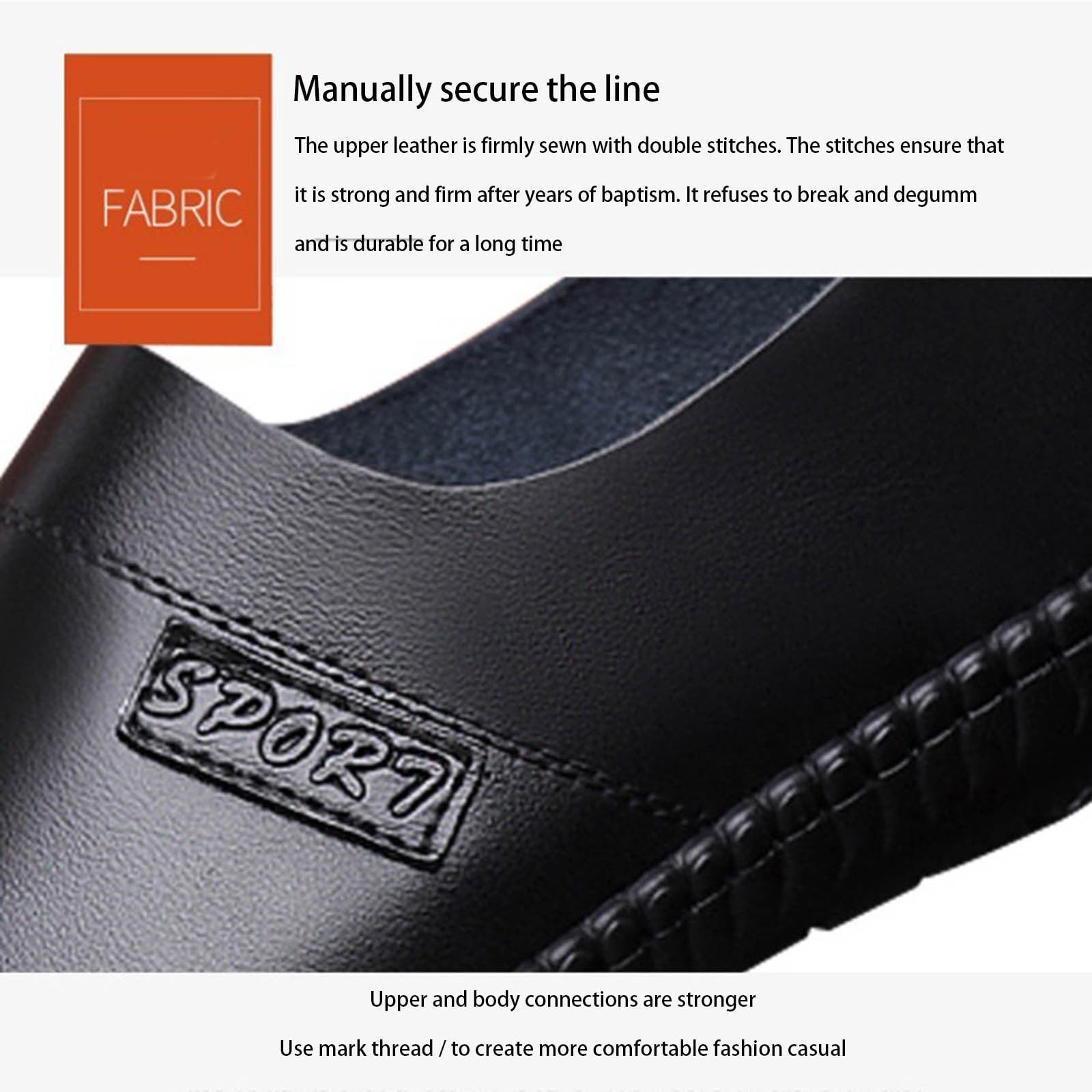 Qiaocaity Mens Shoes on Clearance, Up to 20% off, New Men's Casual Shoes Youth Trend Fashion Soft Sole Men's Leather Shoes Black 42