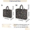 thumbnail image 2 of FORMRS Womens Corduroy Tote Bag Crossbody Shoulder Purse Handbag with Detachable Strap, Floral Dragon Pattern, 2 of 7