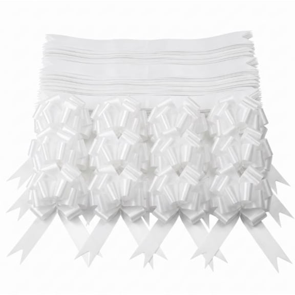 60 Pcs 5 in Polypropylene Ribbon Pull Bows, Gift Wrapping Decor for Wedding Christmas Party