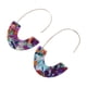 thumbnail image 5 of Pendientes en forma de U con estampado de leopardo Qarigey azul colorido, 5 of 6