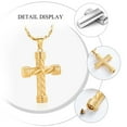 thumbnail image 2 of Rope Winding Cross Cremation Ashes Urn Pendant Necklace Memorial Keepsake Jewelry Lord’s Prayer Cross Ashes Necklaces, 2 of 6
