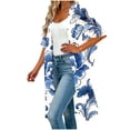 thumbnail image 4 of Idoravan One Piece Swimsuit Women Beach Cover Ups Women's Lightweight Open Front Knit Cover-Up with Loose and Breathable Fabric, 4 of 5