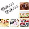 thumbnail image 5 of Cuchara para helado - Cuchara para helado reutilizable de 2 piezas Cuchara para helado de acero inoxidable 304 con, 5 of 5